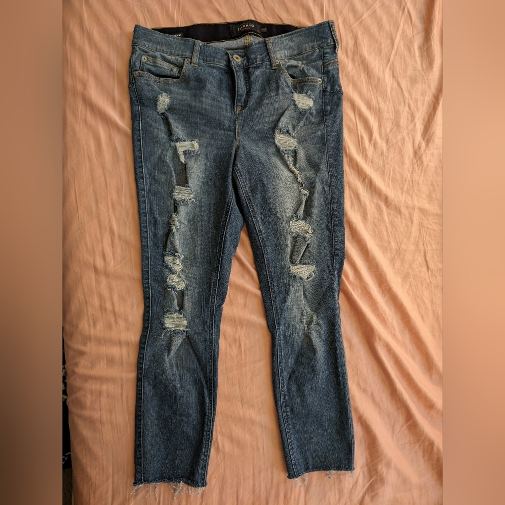 Distressed jeans